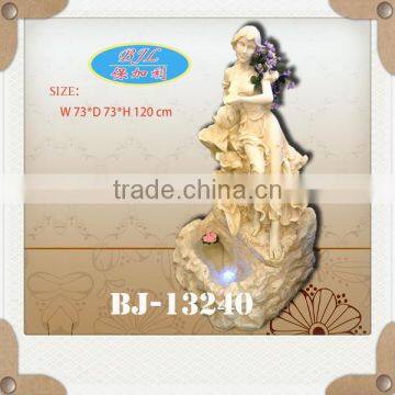 Sandstone Outdoor Garden Lighting Fountain Statuary