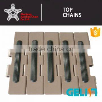 HF820 Simple Hinged Plactic Side Flexing Flat Top Chain/rubber Top Conveyor Chains With Rubber Blanket photo-4