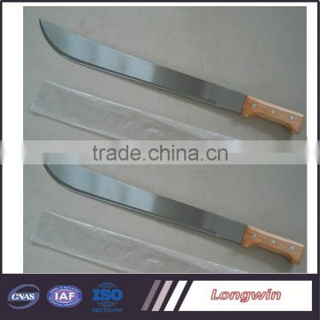 Machete knife with wooden handle for sale