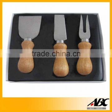 Good Quality Wooden Handle 3pcs Cheese Sets