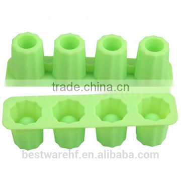 LFGB & FDA standard 4 cup glass silicone ice shot mould