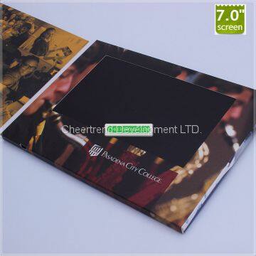 4 Color Printing 7'' LCD Display Video Graphic Greeting Card/ Video Brochure