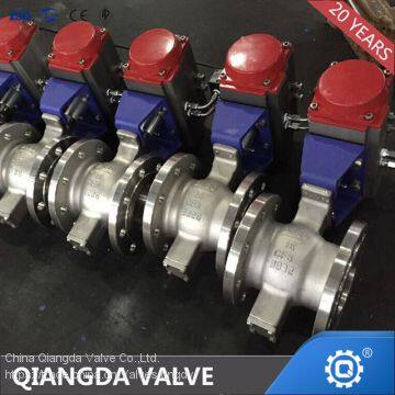 API 6D A216 WCB 150LB V Port Floating Motorized Ball Valve photo-3