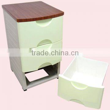 3 Layers Wooden Cover Plastic Chest Of Drawers photo-5