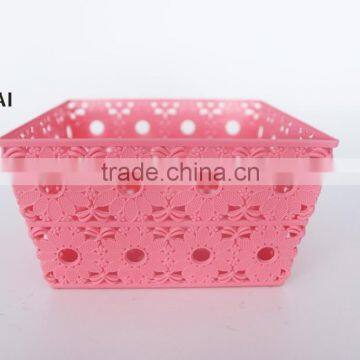 2016 New Style Plastic pp Square Fruit Basket With Sunflower photo-2