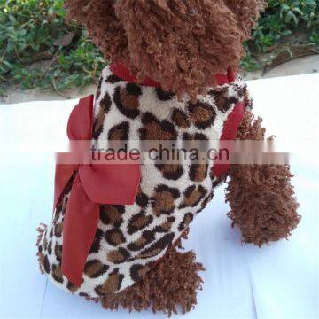 New Pet Dog Puppy Cat Winter Leopard Clothes Cute T-Shirt Soft Warm Coat Hot Selling photo-2