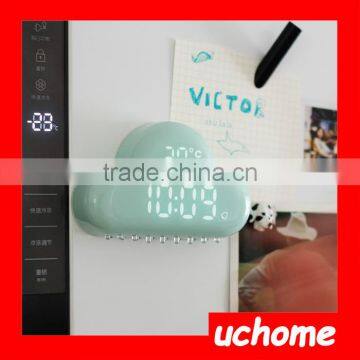 UCHOME Cloud Shape Alarm Clock/Desk Digital Jumbo LED Plastic Clock Vintage Table Plastic Alarm Clock photo-3