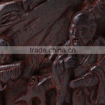 Chinese Unique Wooden Carving Pencil Vase Brush Pot Handicraft photo-4