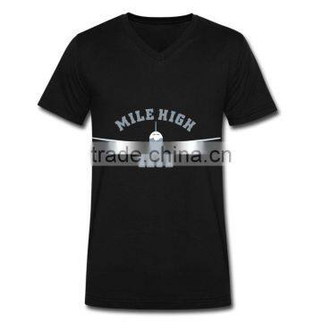 Wholesale printed v neck t shirts men