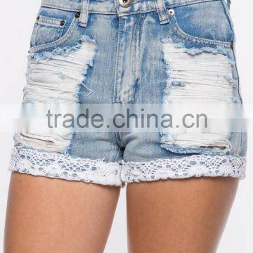 New Arrival Fashion Womens Jean Shorts Wholesale Made in China photo-5