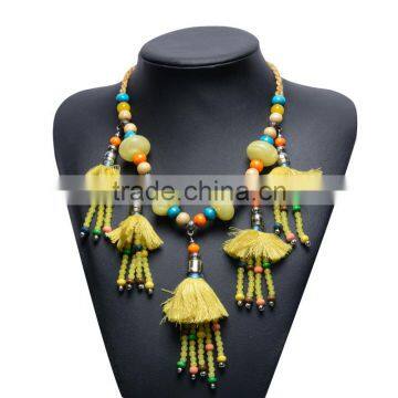 European and American Popular Long Beads Necklace Yarn Hand-woven Yiwu Jewelry Factory Wholesale photo-3