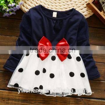 2016 wholesale newborn baby girl cotton party wear dress dance wear