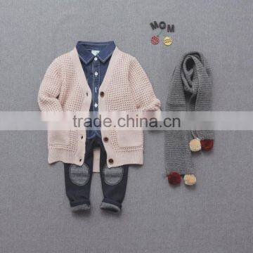2016 Latest Cardigan Sweater Designs Kids Wool Handmade Sweater for Girls photo-4