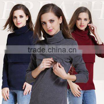 Highneck Long Sleeve Thermal Underwear Maternity Clothing
