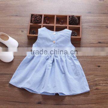 Dresses Summer Baby Vest Skirt Thin Section Child Plaid Small Fresh Princess Dress photo-3