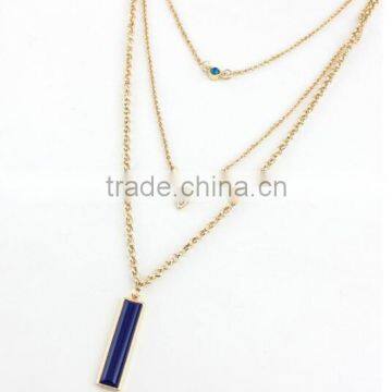 Zm35321a Wholesale Chain Statement Jewelery Gold Plated Turquoise Necklace 2017 photo-4