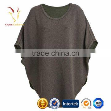 Women Merino Wool Knit Plus Size Ponchos photo-6