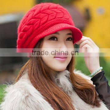Stylish Autumn Knitted Cap Knitted Hat Double Layer Fashion Winter Hat for Young Girls SV005411 photo-5