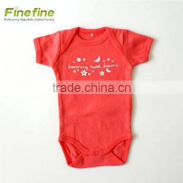 Hot Sale Baby Clothes 100% Cotton Kids Wear Unisex Custom Baby Romper