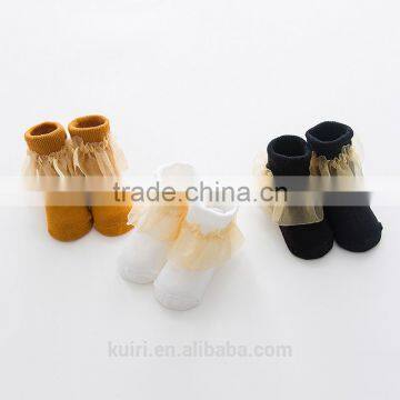 Baby Girl Socks Newborn Chiffon Kids Lace Socks Summer Girls Cute Solid Children's for Princess photo-2