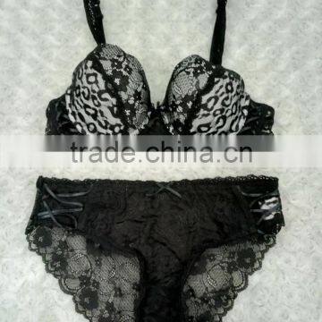 New Fashion Fancy Design Women Sexy Lace Flower Ladies Bra Panty Sets photo-2