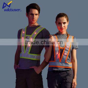 Waterproof Reflective Flashing Yellow Safety Vest With Pockets photo-3