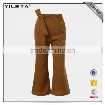 2017 Belted High Waist Wide Leg Pant,formal Loose Pants,pants for Woman photo-2