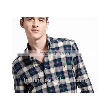 2016 New Design 100% Cotton Dress Shirt Men Causal Shirt Flannel Shirt photo-2