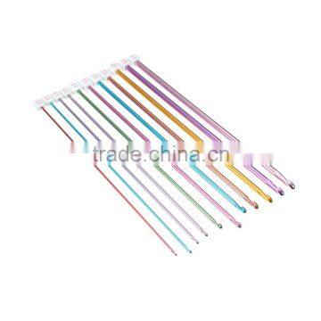 Charmkey High Quality Aluminum Crochet Hook Set Single Point Afghan Crochet Hook photo-2