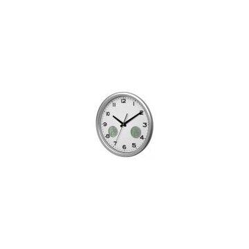 Wall Clock with RF 433MHz Remove In / Out Thermometer