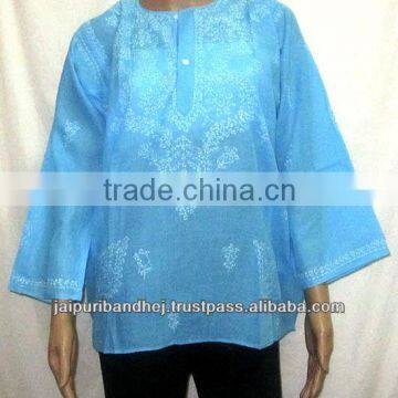 Christmas Gift Stylish Wholesale Chikan Kurti Pakistani Designer Kurtis Top Tunic