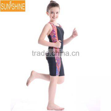 Professional Waterproof Training Swimwear Knee Suit One Piece Swimsuit for Women photo-5