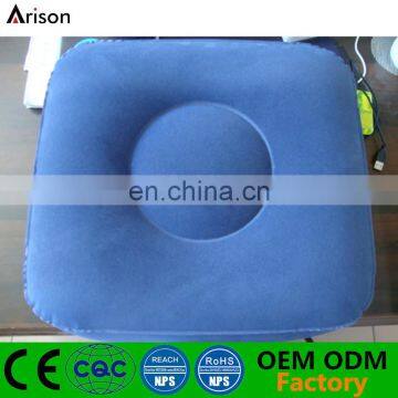 Flocked PVC inflatable booster seat foldable travel cushion made by arison