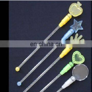 transparent ps material food grade led stirrer led blinking stirrer