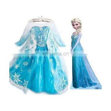 Kids Girls Dresses Elsa Frozen dress costume Princess party dresses FC009