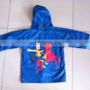 changzhou factory price PU children waterproof jacket raincoat