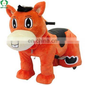 HI shopping mall plush electric walking animal ride on toys