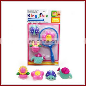 Cheap funny vinyl squeaky baby toy bath set