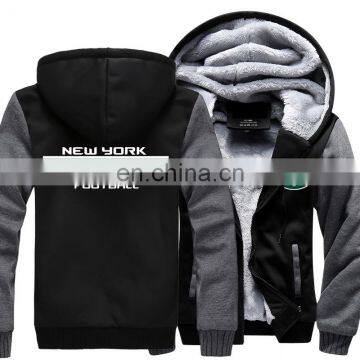 New Model National Team of American Super Bowl Soccer Jets Football Jacket Jersey with Zip Thicken Hoodies Sweatshirt