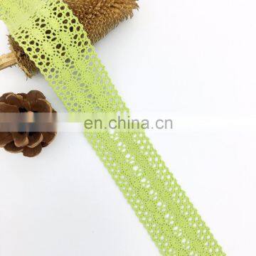 4cm OLCT0259 high quality green cotton design africa crochet lace