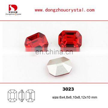 Octagon crystal fancy beads China Red populr for decorative