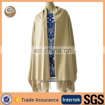 Woven with fringe shawl cashmere scarf