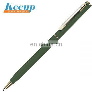 Black Metal Ball Pen With Rubber Stylus Tip