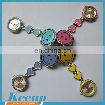 Promotional Items Alloy FOB Nurse Watch with Smile Face