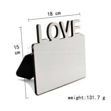 Sublimation Hardboard Photo Frame Stand With Across LOVE