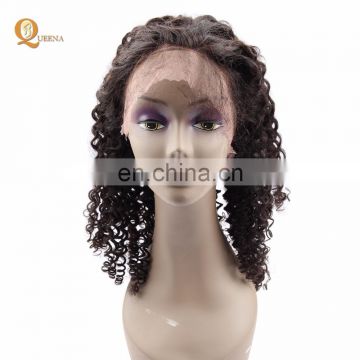 Alibaba wholesale top quality wig 100% brazilian human hair deep curly full lace wig