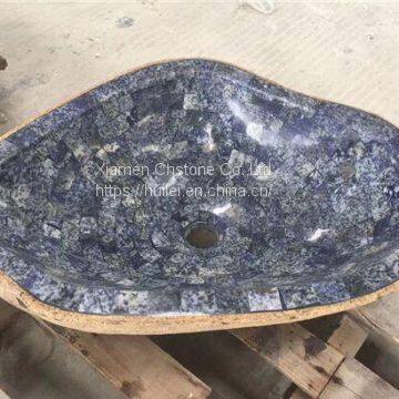 Yellow River Stone Mosaic Sinks,Mosaic River Stone Basins, Stone Sinks