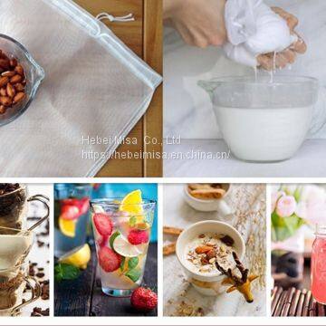 Food grade100/200/250 micron nylon nut milk filter bag