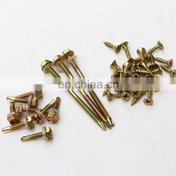 hex washer head self drilling screw with  washer zinc plated