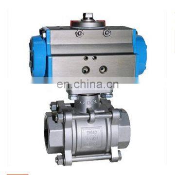 180 degree turn Pneumatic piston 3-way ball valve